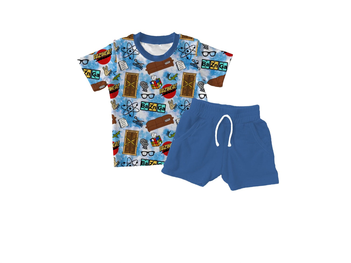 *Pre-Sale* Bazinga Short Sleeve & Jogger Short Set