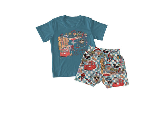 *Pre-Sale* Adventure Blissland Cali Short Sleeve Bamboo Graphic Tee & Jogger Short Set *ETS OCT*