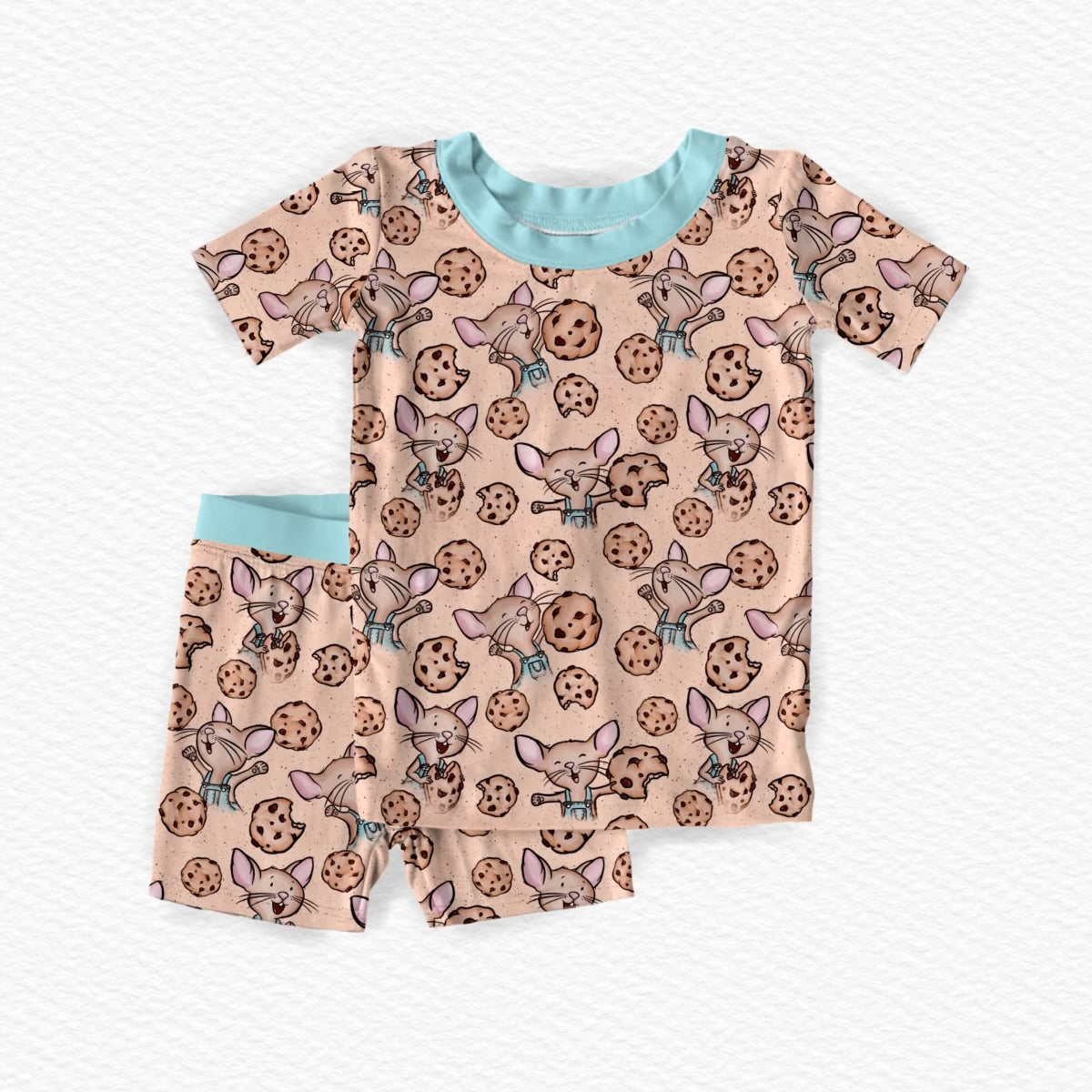 Milk Mustache 2 Piece Short Sleeve Set