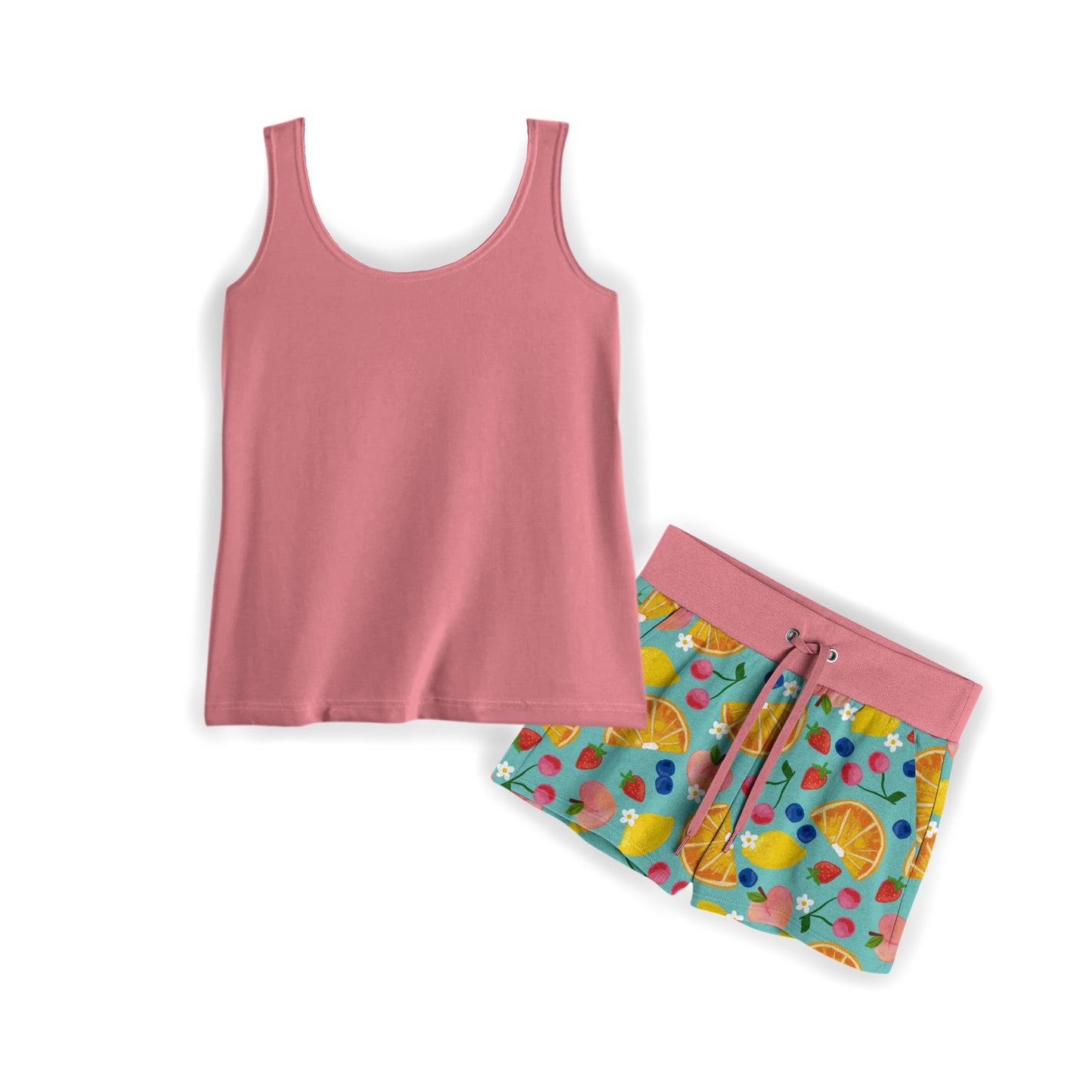 Summer Fruit Women's Tank & Shorts Lounge Set