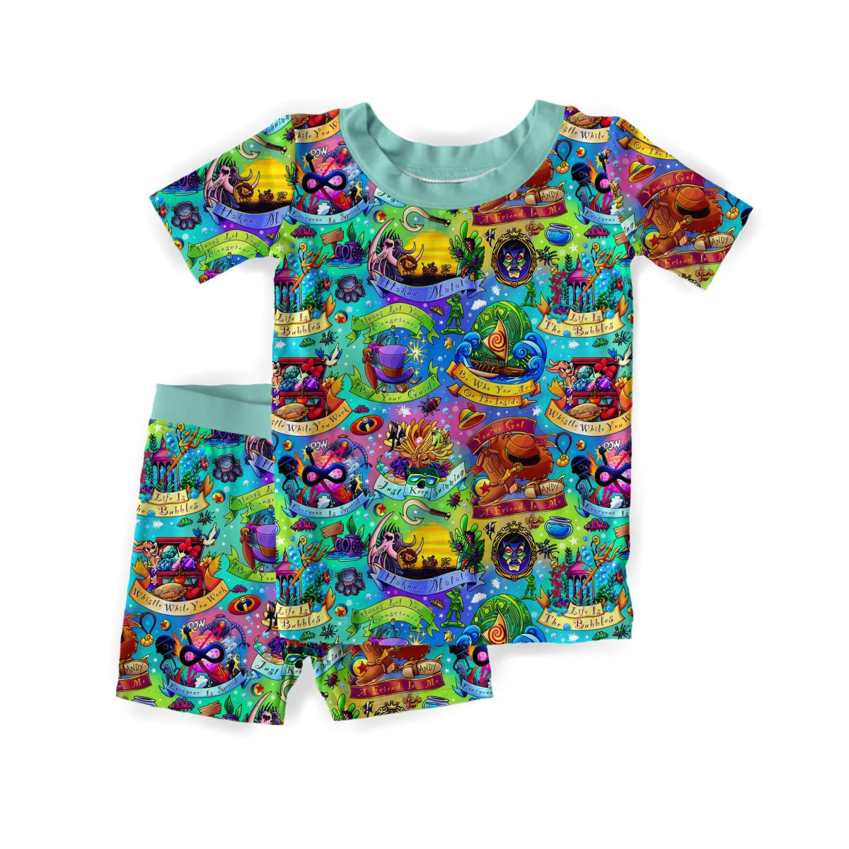 Neon Movies Short Sleeve Set