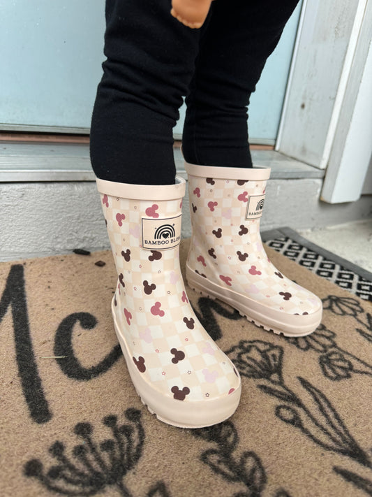 Pink CheckEARS RainBlissBoots