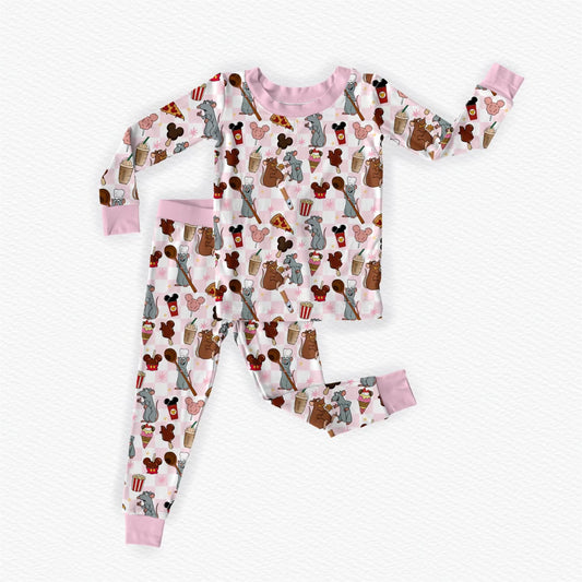 Little Pink Chef 2 Piece Long Sleeve Set