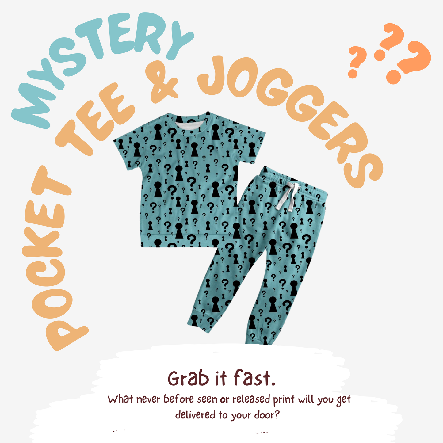 Mystery Print #2 Bamboo Pocket Tee & Joggers Set