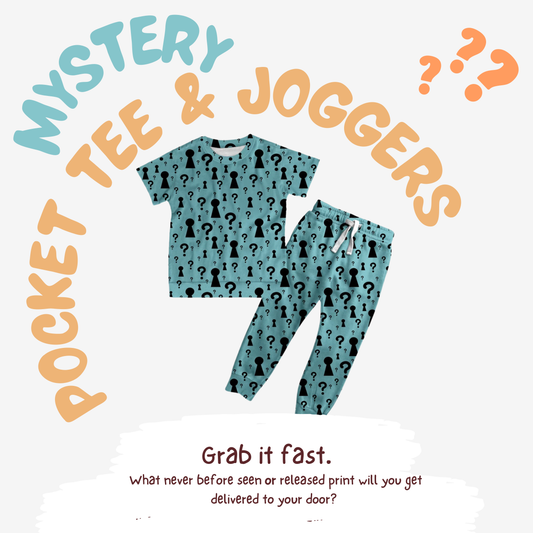 Mystery Print #2 Bamboo Pocket Tee & Joggers Set