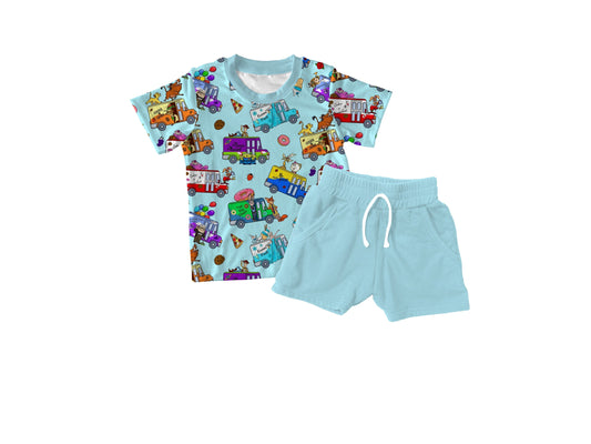 Food Trucks Short Sleeve & Jogger Short Set