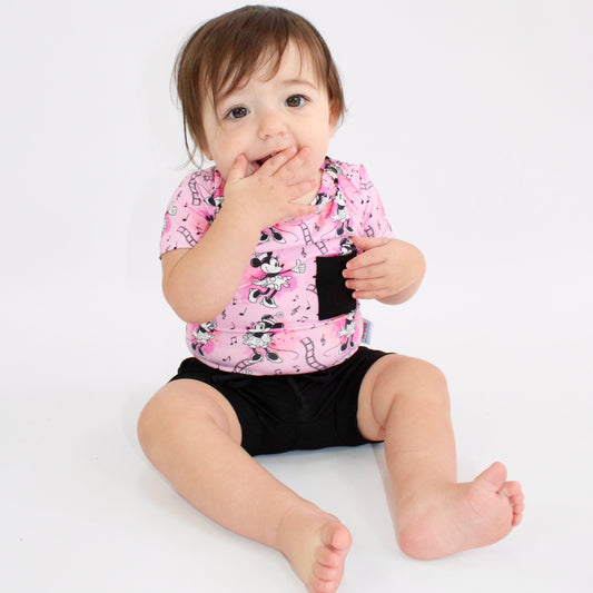 Steamboat Pink Onesie & Jogger Short Set