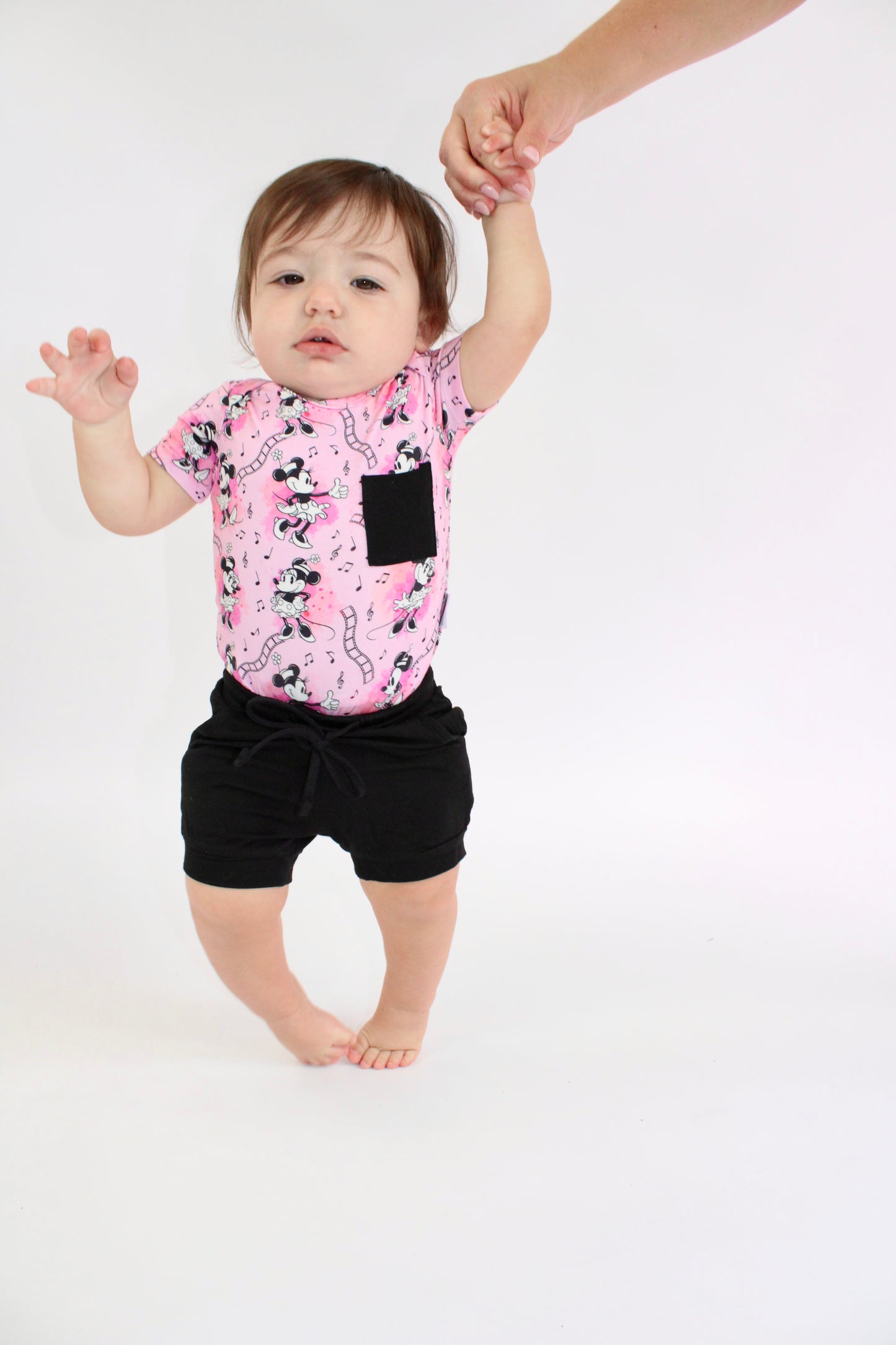 Steamboat Pink Onesie & Jogger Short Set